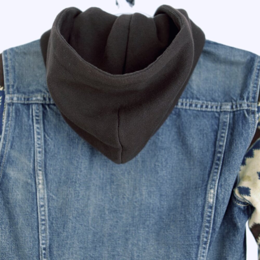 Sz S - Ralph Lauren Denim & Supply Southwest Knit-Sleeve Trucker Denim Jacket‎ - Picture 8 of 13